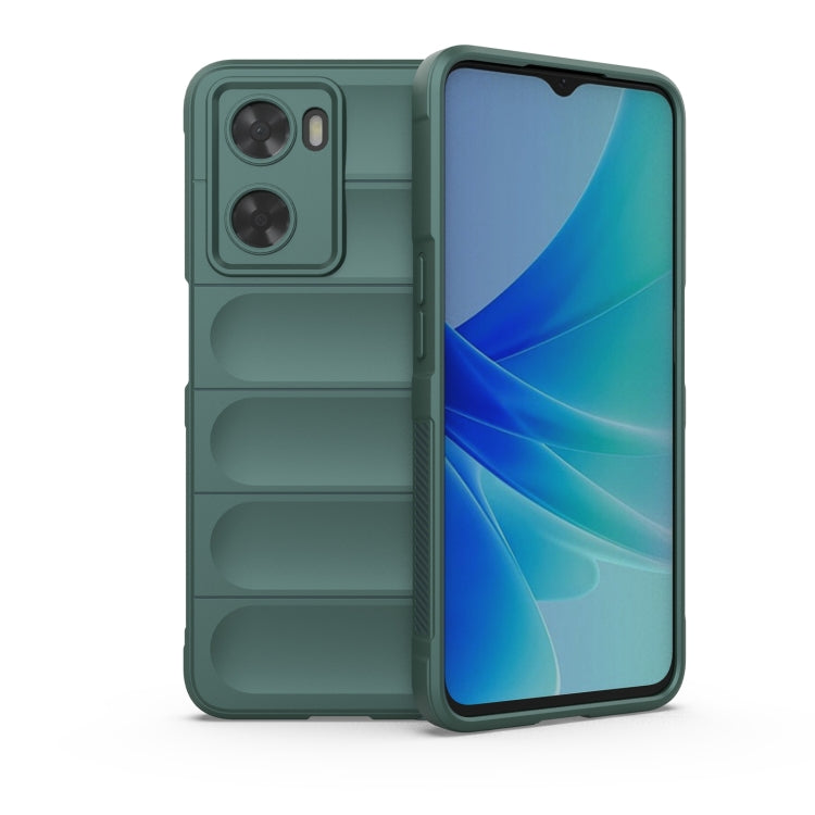 Dark green TPU phone case with raised camera cover and protective back panel
