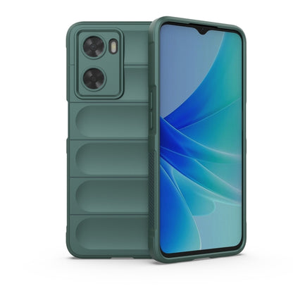 Dark green TPU phone case with raised camera cover and protective back panel