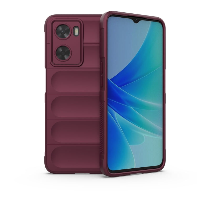 Wine red TPU phone case with raised camera protection and ribbed back
