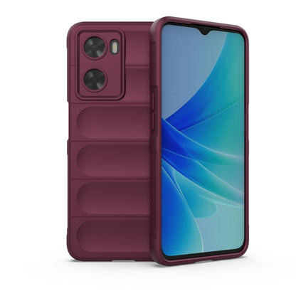 Wine red TPU phone case with raised camera protection and ribbed back