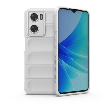 White TPU phone case with raised camera protection and ribbed back