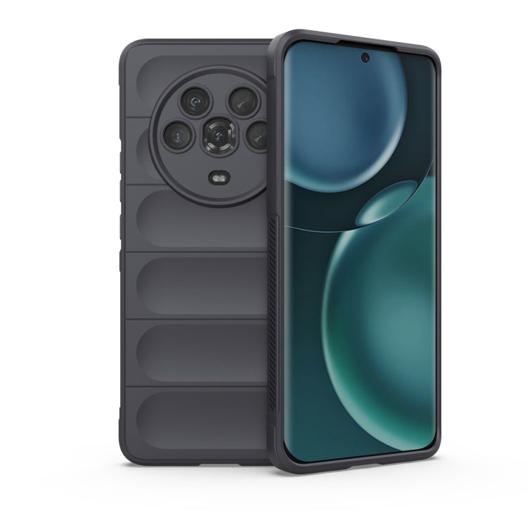 TPU phone case with flannel lining, black rugged back with raised camera cover