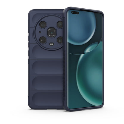 Dark navy TPU phone case with circular camera protection and raised edges