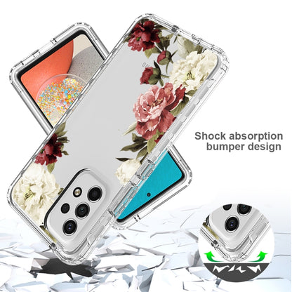Transparent shockproof phone case with rose floral back and bumper design