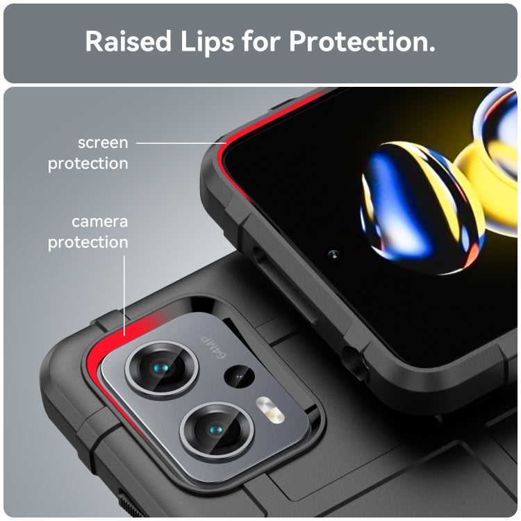 Black rugged TPU shockproof phone case with raised lips for screen and camera