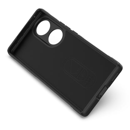 Black protective phone case with dual camera openings and large top speaker cutout.