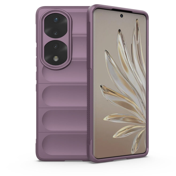 Purple TPU phone case with raised camera cutouts and front screen cover