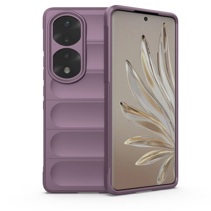 Purple TPU phone case with raised camera cutouts and front screen cover
