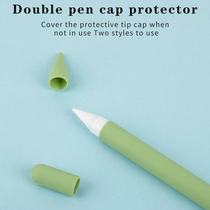 Green silicone touch pen tip cap protector with spare cap