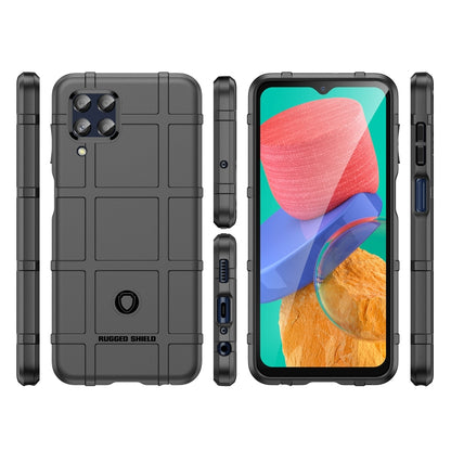 Rugged shockproof TPU phone case set, black, with raised edges and side buttons