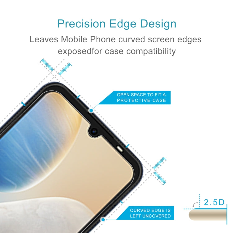 2.5D precision-cut edge tempered glass screen protector for case compatibility