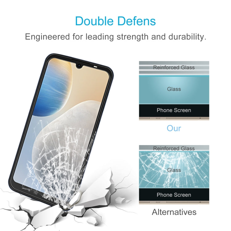Tempered glass screen protector with reinforced strength diagram for impact resistance