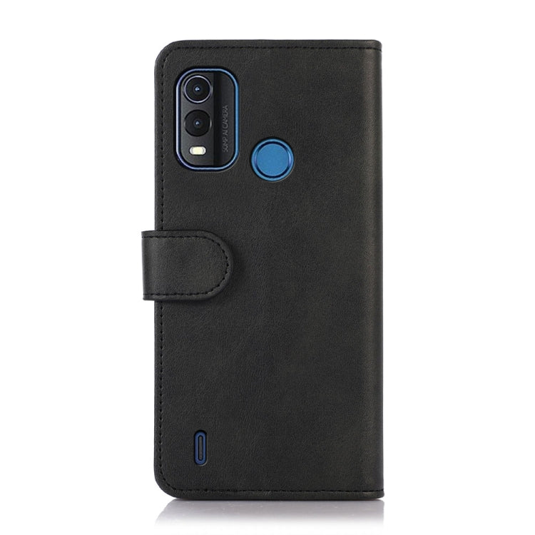 Black cow leather phone wallet case with camera cutout and card holder