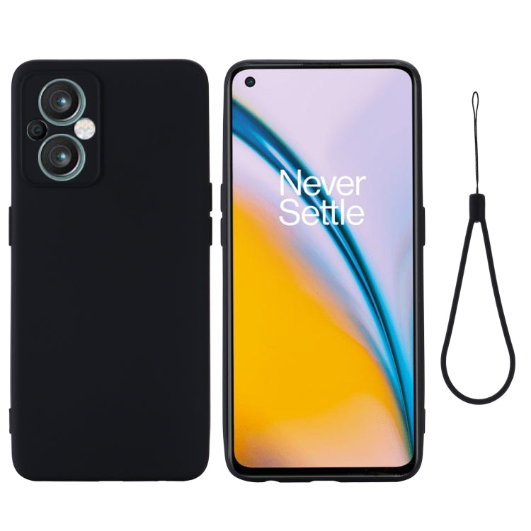 Shockproof full-coverage black phone case with camera cutouts and included lanyard strap