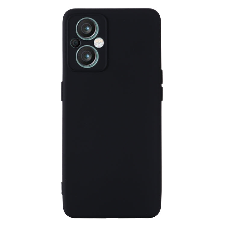 Shockproof full-coverage black phone case with camera openings, back view