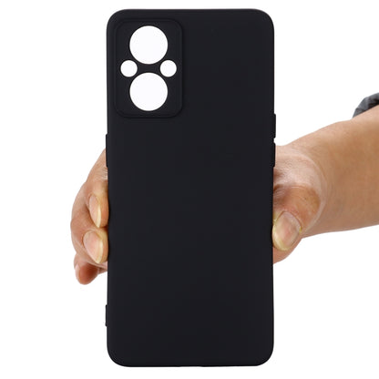 Shockproof full-coverage black phone case with large camera cutout, back view