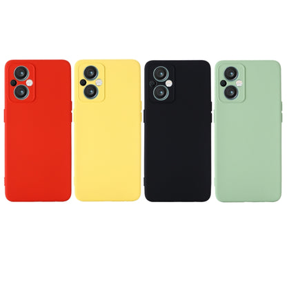 Pure color shockproof phone case set in red, yellow, black, and green