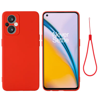 Shockproof full-coverage red phone case with camera cutouts and included lanyard strap
