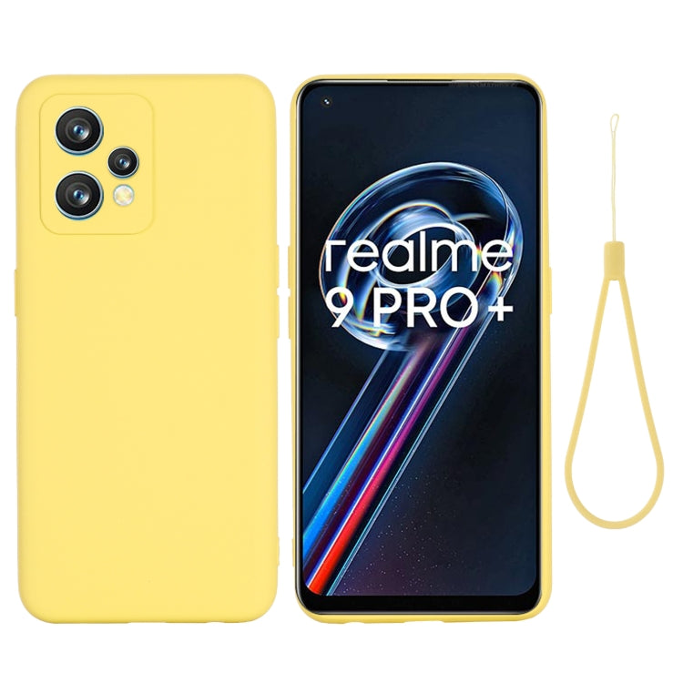 Liquid silicone phone case, yellow, full coverage with raised camera cutouts