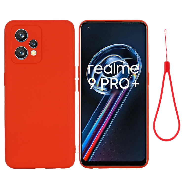 Liquid silicone phone case, red, full coverage with raised camera cutouts