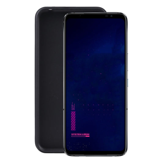 TPU phone case for ROG Phone 6 Pro, black frame with dark blue back, dual camera cutouts