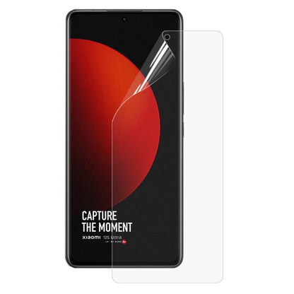 Full-screen hydrogel screen protector film, clear cutout sheet for camera area