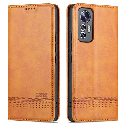 Light brown leather phone case with textured finish and side camera cutout