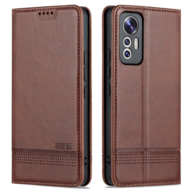Dark brown leather phone case with textured finish and side camera cutout