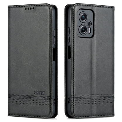 Black leather phone case with textured finish and side camera cutout