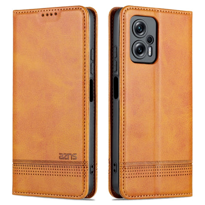 Light brown leather phone case with textured finish and side camera cutout