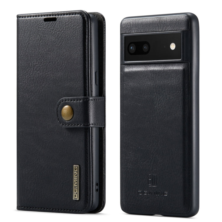 Black crazy horse leather phone case set with magnetic flap and back camera window