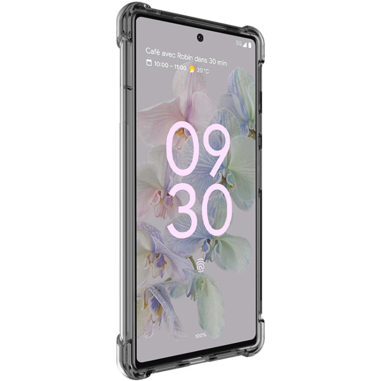 Shockproof TPU phone case with screen protector for Pixel 6a, clear cover