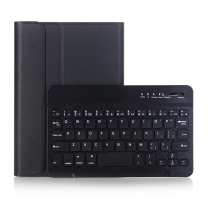 Black detachable Bluetooth keyboard case with folio cover and built-in stand for tablet