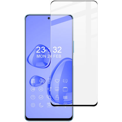 IMAK tempered glass screen protector film, full coverage over a blue smartphone display