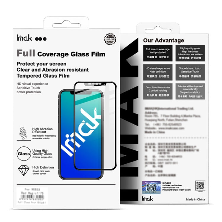 IMAK full coverage tempered glass film retail package for smartphone screen protection