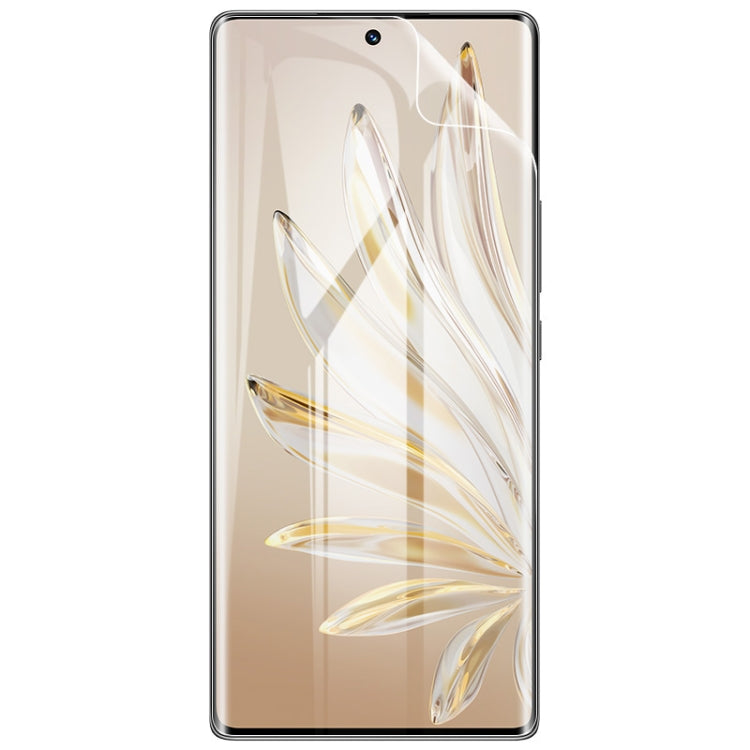 Curved full-screen hydrogel film screen protector, applied on phone screen