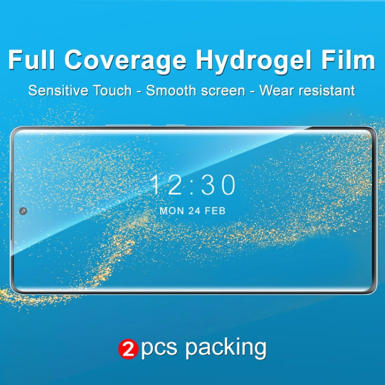 Curved full-screen hydrogel film screen protector covering smartphone display