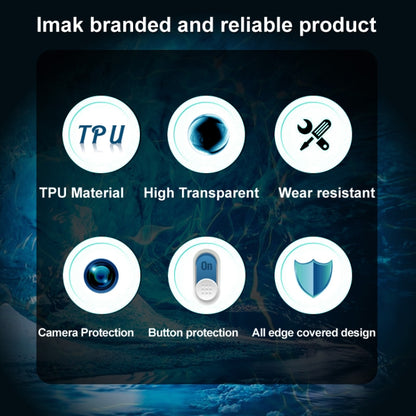 Clear TPU phone case with camera protection, button protection, and edge coverage