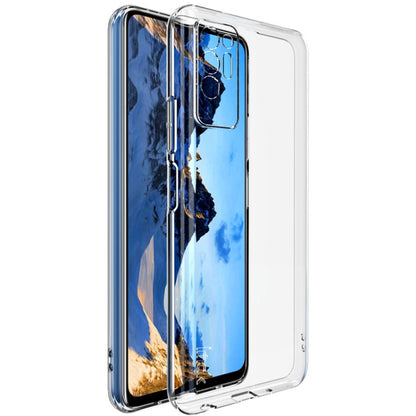 Clear TPU shockproof phone case with camera opening and grippy raised edges