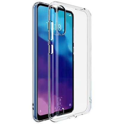 Clear shockproof TPU phone case with raised edges and precise cutouts, transparent back
