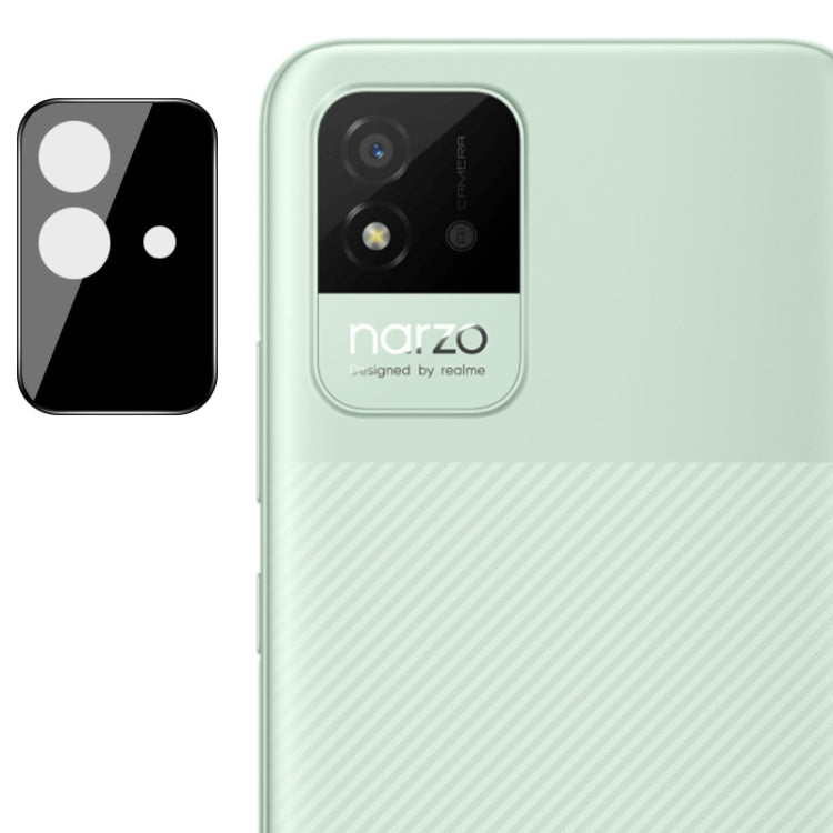 Black rear camera lens glass film, positioned over the rear camera lenses on a mint phone