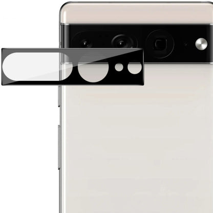 Black rear camera lens glass film, aligned overlay positioned across the camera module