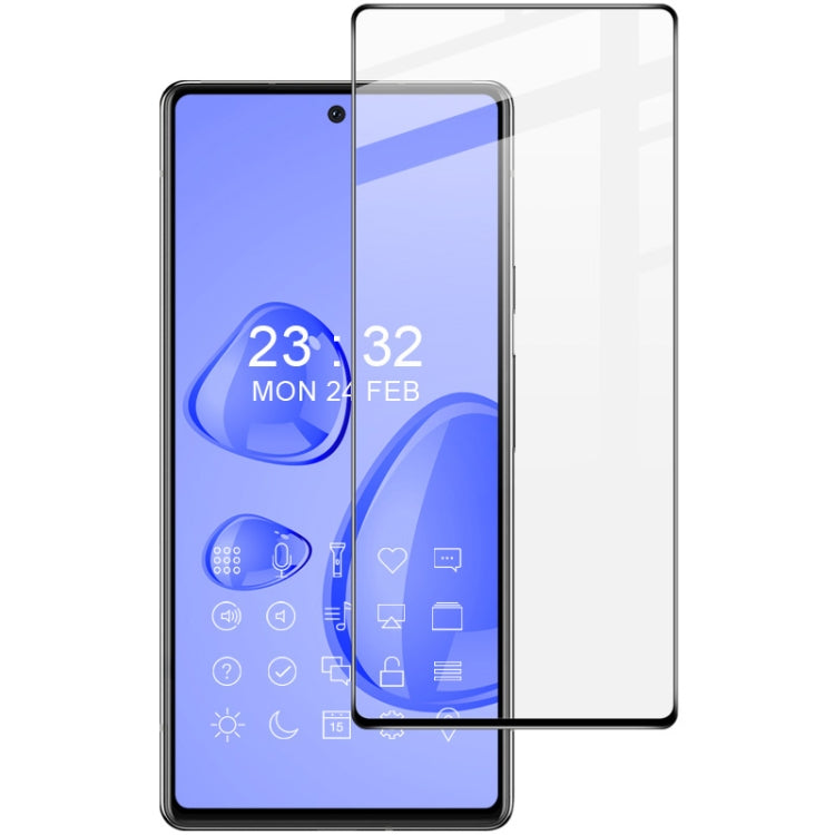 Full-screen tempered glass screen protector set, clear glass with black border on display