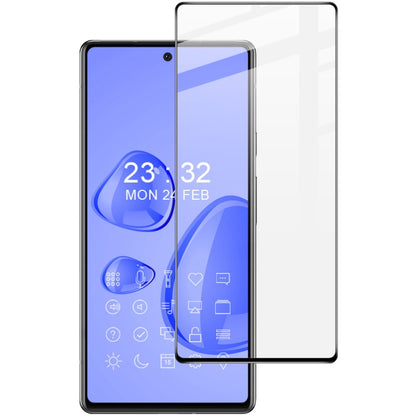 Full-screen tempered glass screen protector set, clear glass with black border on display