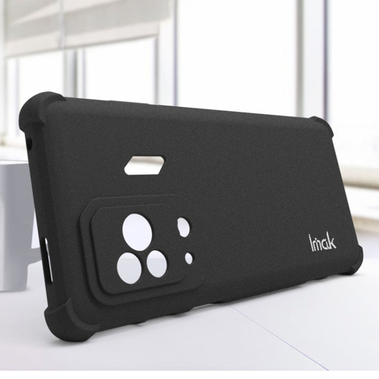 Matte black rugged TPU phone case with kickstand-style cutout and camera holes