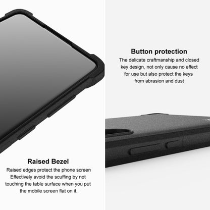 Matte black TPU phone case with raised bezel and protected button covers