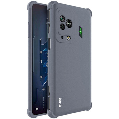 Matte grey shockproof TPU phone case with camera cutouts and port openings