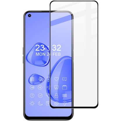 Full coverage clear tempered glass screen protector film with smartphone front view