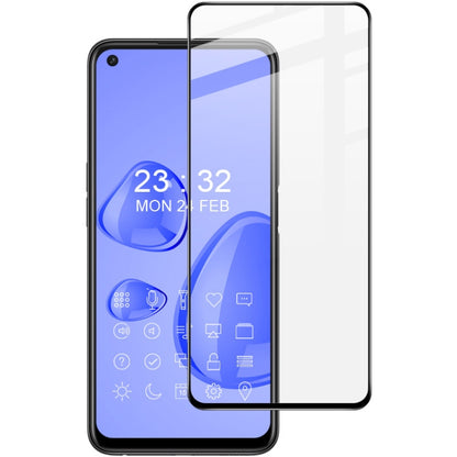 Tempered glass screen protector with rounded edges over smartphone front screen