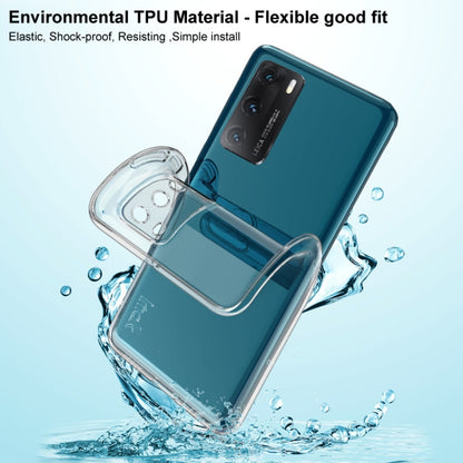 Clear flexible TPU phone case with camera openings and protective shock-absorbing edges.